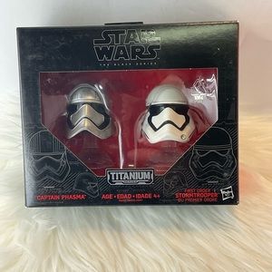 NIB STAR WARS BLACK SERIES MINI HELMETS PHASMA AND FIRST ORDER TROOPER